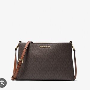 Michael Kors Trisha medium brown logo Crossbody Bag(NWOT)